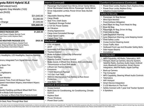 Used 2022 Toyota RAV4 XLE w/ Convenience Package AWD/4WD image 28