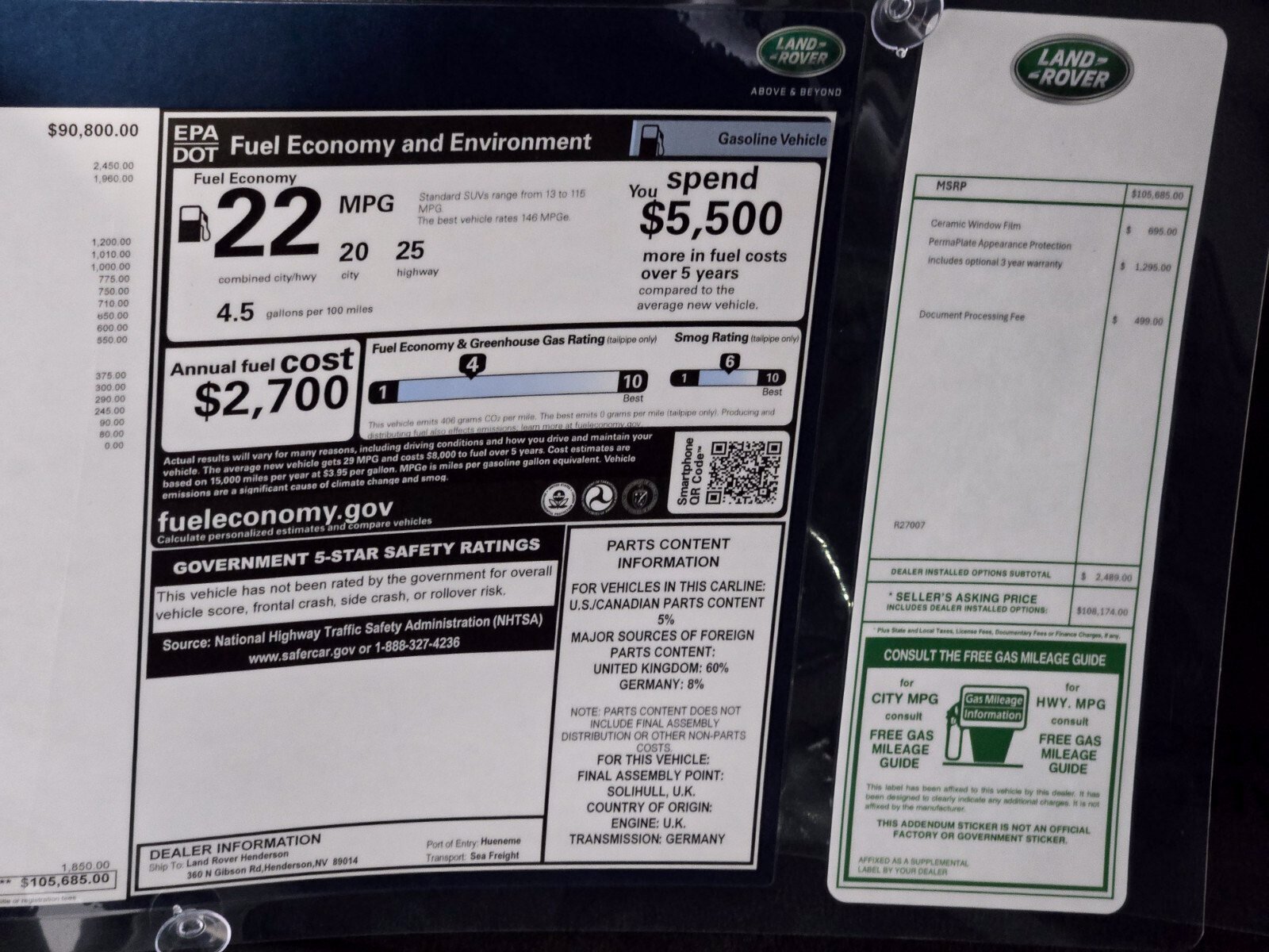 New 2027 Land Rover Range Rover Sport Dynamic SE AWD/4WD image 33