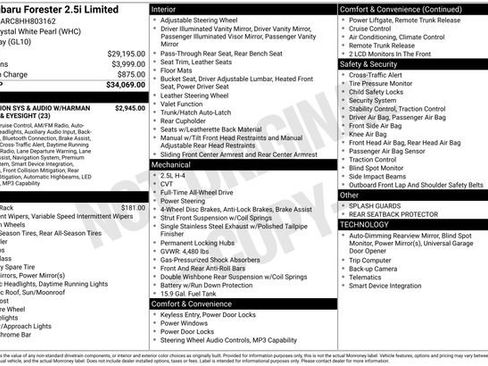 Used 2017 Subaru Forester 2.5i Limited image 14