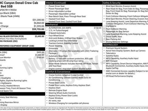 Used 2024 GMC Canyon Denali w/ LPO, Denali Black Edition AWD/4WD image 7