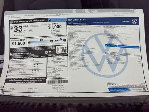 New 2026 Volkswagen Jetta SE image 18