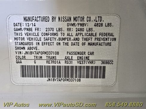 Used 2015 INFINITI Q50 Premium w/ Navigation Package RWD image 23