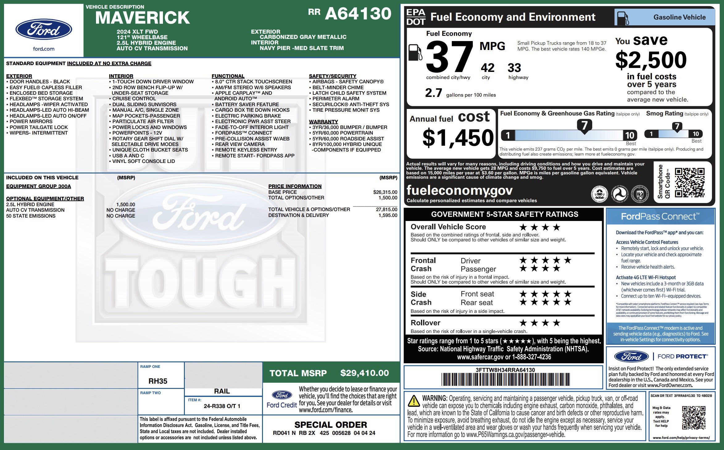 Used 2024 Ford Maverick XLT FWD image 4