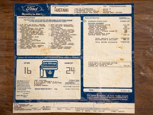 Used 1987 Ford Mustang GT RWD image 25