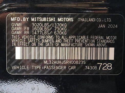 Used 2024 Mitsubishi Mirage ES FWD image 33