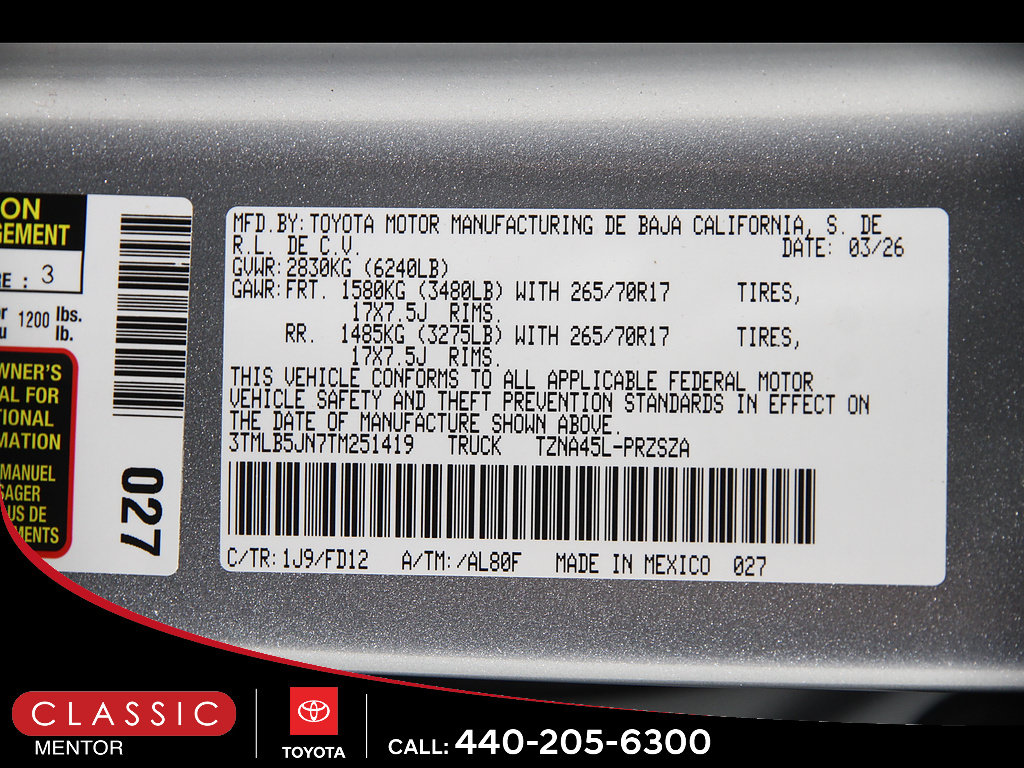 Certified 2026 Toyota Tacoma TRD Off-Road AWD/4WD image 23