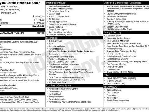 Used 2023 Toyota Corolla SE w/ Carpet Mat Package (TMS) FWD image 3