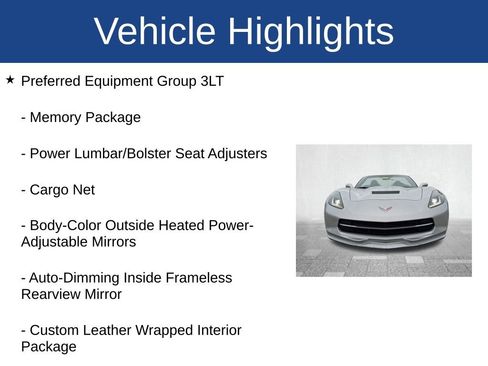 Used 2017 Chevrolet Corvette Stingray 2D Convertible w/ 3LT Preferred Equipment Group image 3