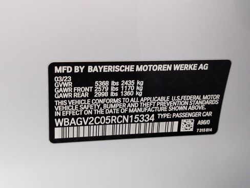 Certified 2024 BMW 840i Gran Coupe w/ M Sport Professional Package RWD image 35