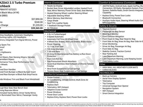 New 2026 MAZDA MAZDA3 Hatchback w/Premium Plus Pkg AWD/4WD image 2