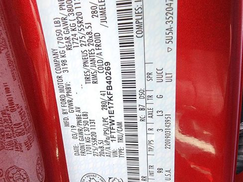 Used 2019 Ford F150 Platinum w/ Technology Package image 7