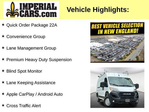 Used 2023 RAM ProMaster 3500 w/ Lane Management Group FWD image 8