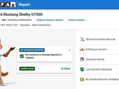 Used 2021 Ford Mustang Shelby GT500 w/ Technology Package RWD image 7