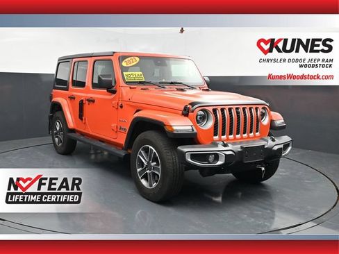 Used 2023 Jeep Wrangler Sahara w/ LED Lighting Group AWD/4WD image 1