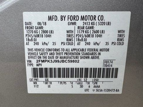 Used 2018 Ford Edge SEL w/ Equipment Group 201A FWD image 34