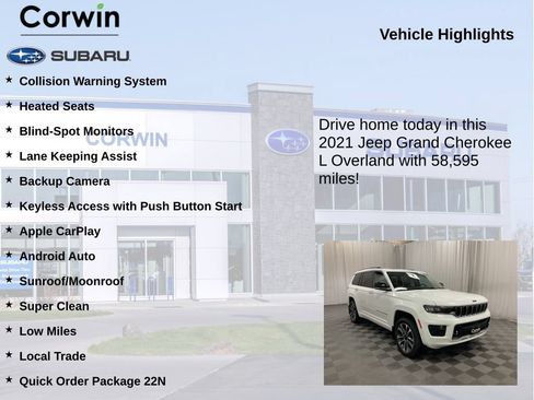 Used 2021 Jeep Grand Cherokee L Overland w/ Advanced Protech Group III AWD/4WD image 6