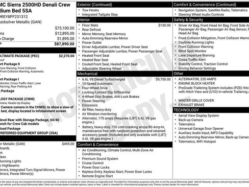 Used 2023 GMC Sierra 2500 Denali w/ Denali Ultimate Package AWD/4WD image 2