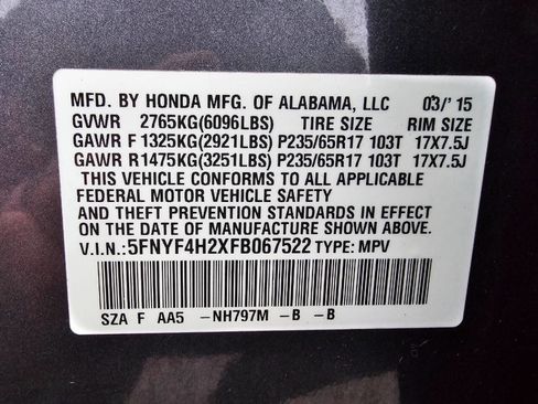 Used 2015 Honda Pilot LX image 49