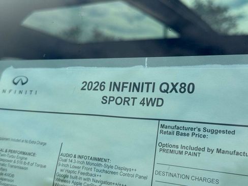 New 2026 INFINITI QX80 4WD image 24