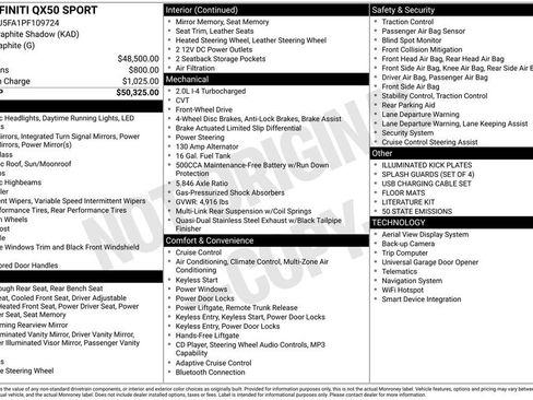 Used 2023 INFINITI QX50 Sport FWD image 6