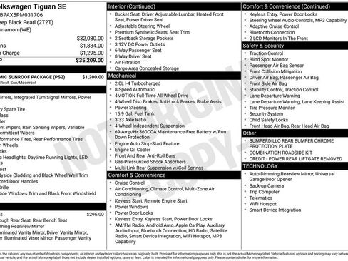 Certified 2023 Volkswagen Tiguan SE w/ Panoramic Sunroof Package AWD/4WD image 19
