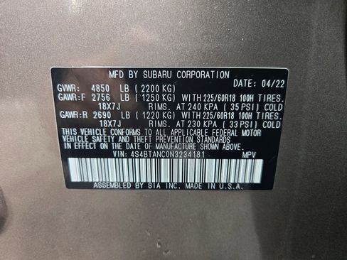 Used 2022 Subaru Outback Limited image 34