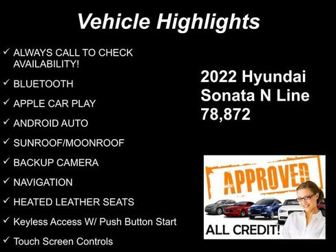 Used 2022 Hyundai Sonata N Line w/ Preferred Accessory Package FWD image 9