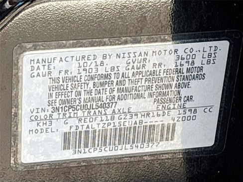 Used 2018 Nissan Kicks SR FWD image 32