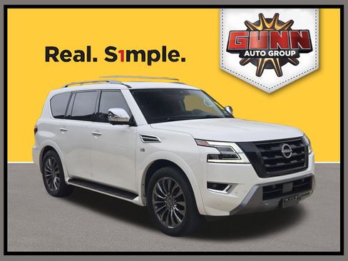 Used 2021 Nissan Armada Platinum w/ Captain's Chairs Package RWD image 1