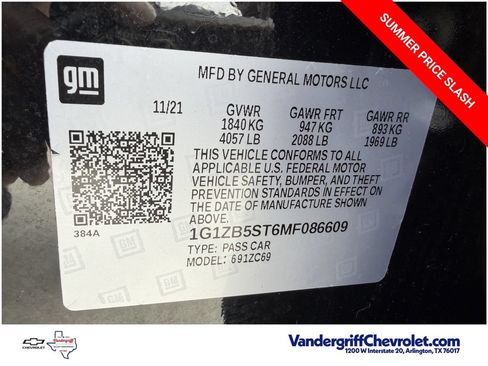 Used 2021 Chevrolet Malibu LS FWD image 29