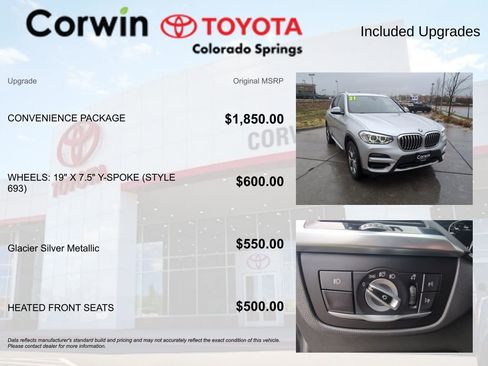 Used 2021 BMW X3 xDrive30i w/ Convenience Package AWD/4WD image 4