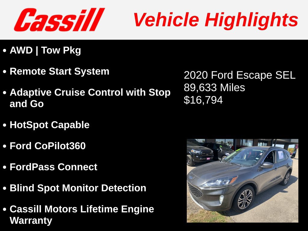 Used 2020 Ford Escape SEL AWD/4WD image 3
