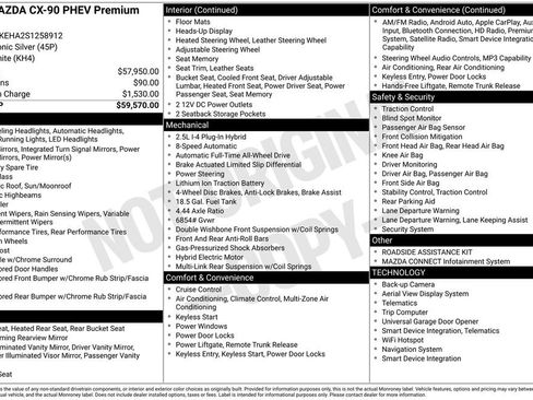 Certified 2025 MAZDA CX-90 Plug-In Hybrid w/ Premium Plus AWD/4WD image 2