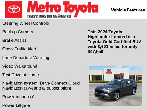 Certified 2024 Toyota Highlander Limited AWD/4WD image 21