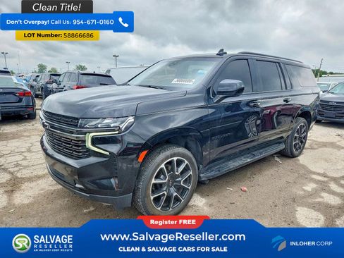 Used 2021 Chevrolet Suburban RST w/ Rear Media and Nav Package RWD image 1