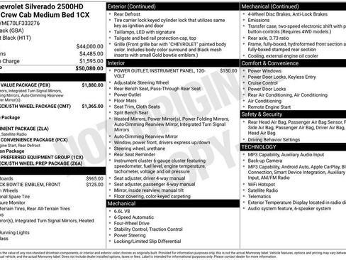 Used 2020 Chevrolet Silverado 2500 Custom w/ Custom Value Package AWD/4WD image 12