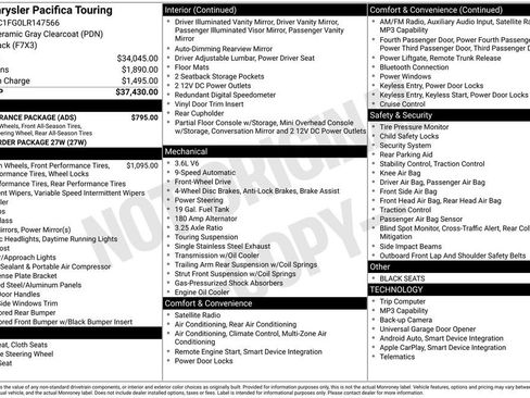 Used 2020 Chrysler Pacifica Touring w/ S Appearance Package FWD image 5