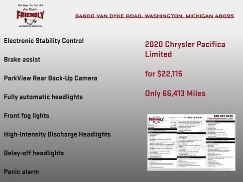 Used 2020 Chrysler Pacifica Limited FWD image 7