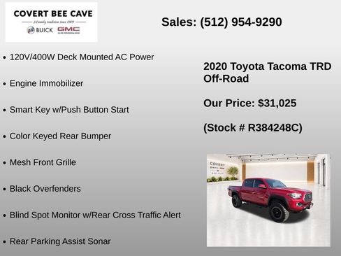 Used 2020 Toyota Tacoma TRD Off-Road w/ Technology Package AWD/4WD image 13