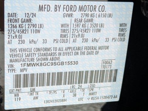 Certified 2025 Ford Explorer ST w/ Sun And Sound Package AWD/4WD image 16