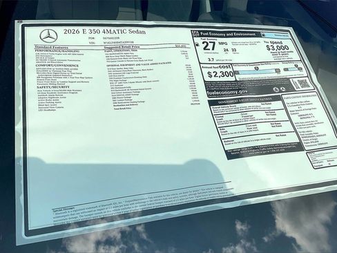 New 2026 Mercedes-Benz E 350 4MATIC Sedan image 13