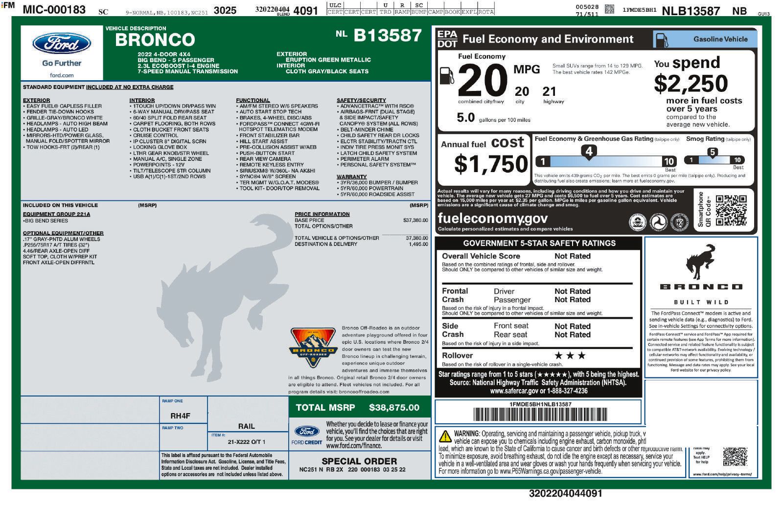 Used 2022 Ford Bronco Big Bend AWD/4WD image 4