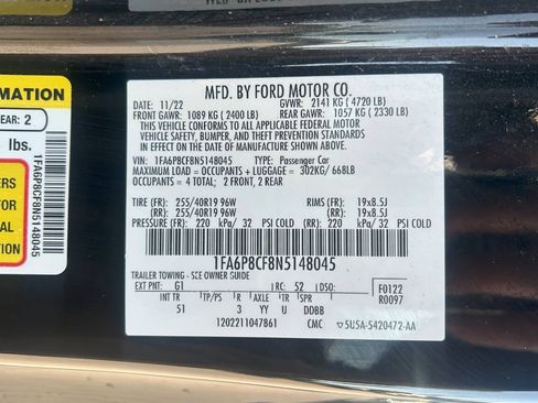 Used 2022 Ford Mustang GT Premium w/ Equipment Group 401A image 14