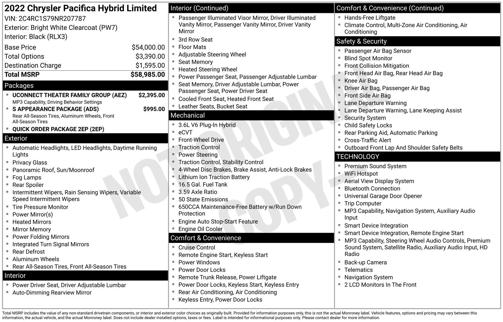 Used 2022 Chrysler Pacifica Limited w/ Uconnect Theater Family Group FWD image 18