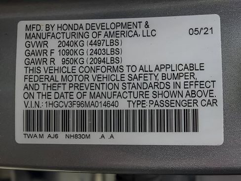 Used 2021 Honda Accord Touring image 28