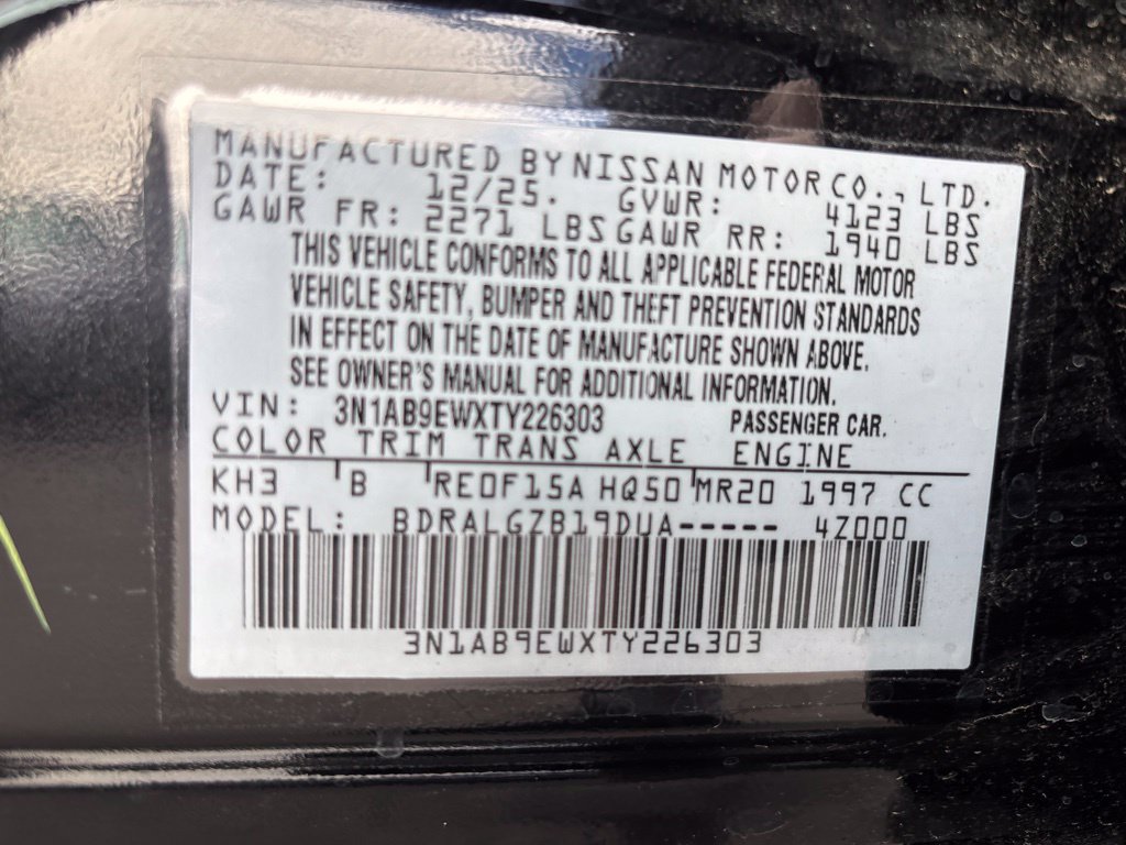 Certified 2026 Nissan Sentra SL w/ Floor Mat Package FWD image 9