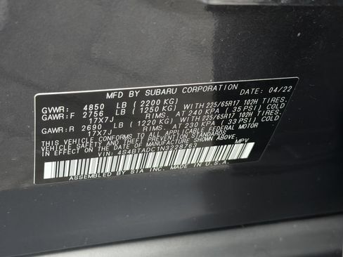 Certified 2022 Subaru Outback Premium AWD/4WD image 34