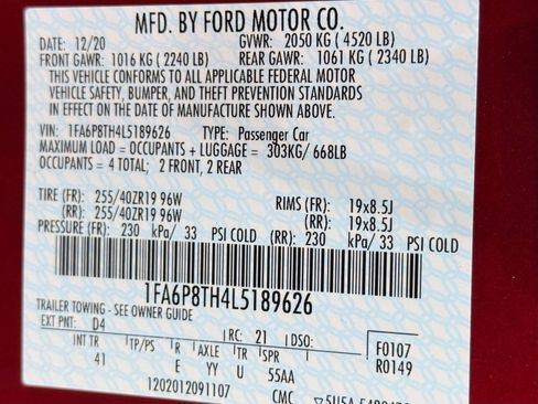 Used 2020 Ford Mustang Premium w/ Pony Package RWD image 41