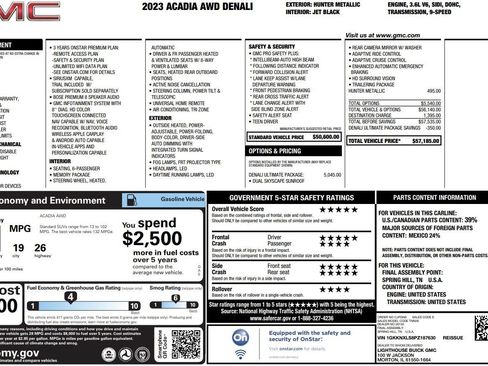 Used 2023 GMC Acadia Denali w/ Denali Ultimate Package AWD/4WD image 8