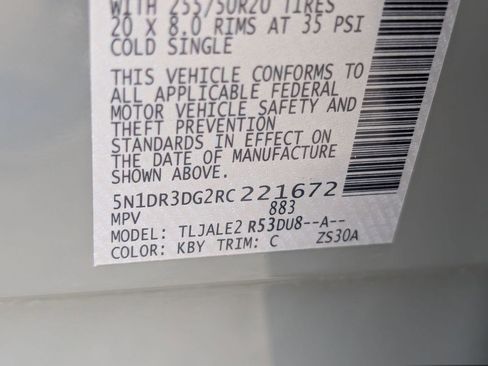Certified 2024 Nissan Pathfinder Platinum w/ Cargo Package FWD image 29